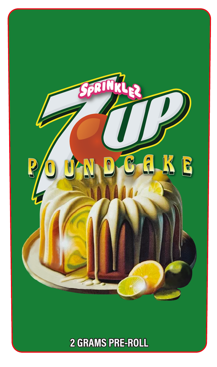 7-up Pound Cake 2 Gram Pre-Roll Holographic Labeling/Stickers Only