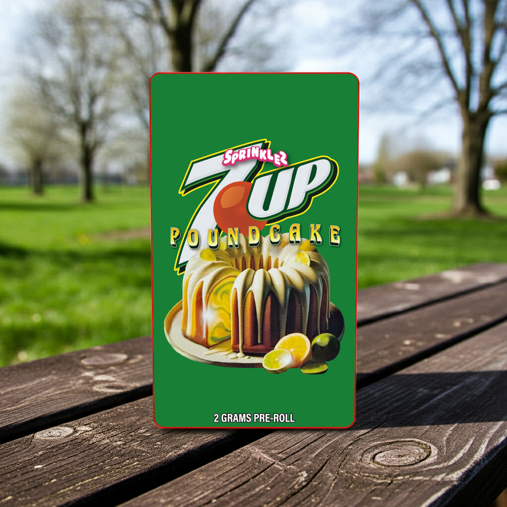 7-up Pound Cake 2 Gram Pre-Roll Holographic Labeling/Stickers Only