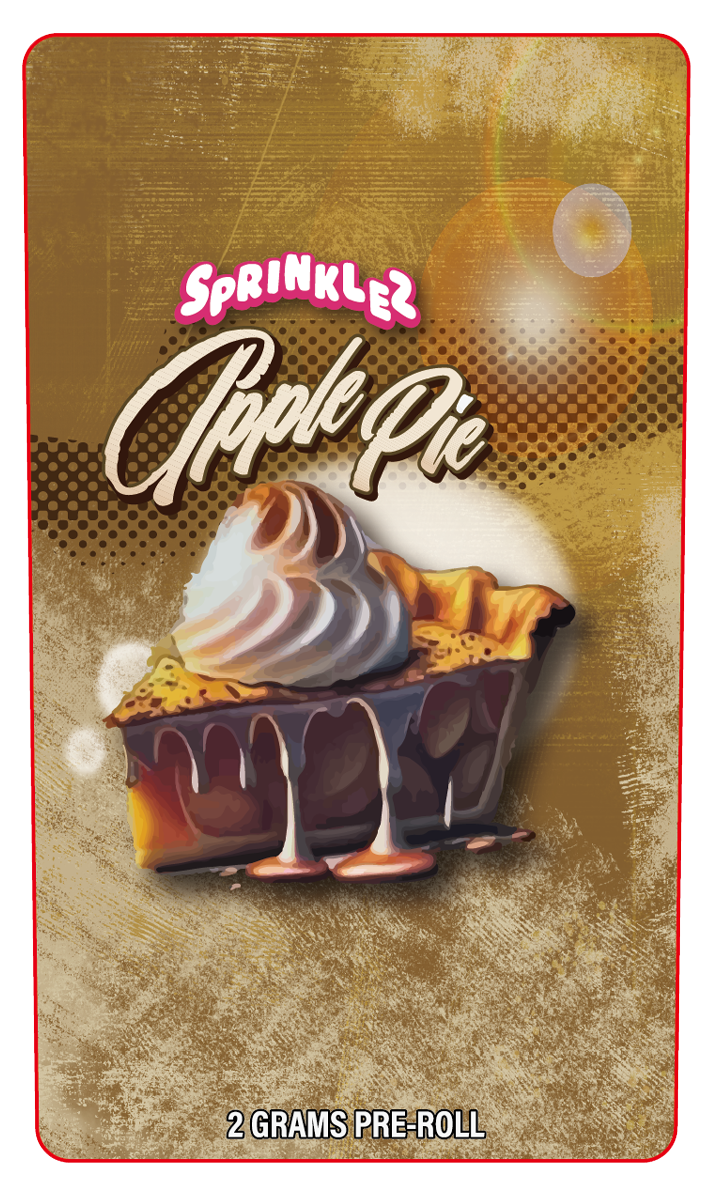 Apple Pie 2 Gram Pre-Roll Holographic Labeling/Stickers Only