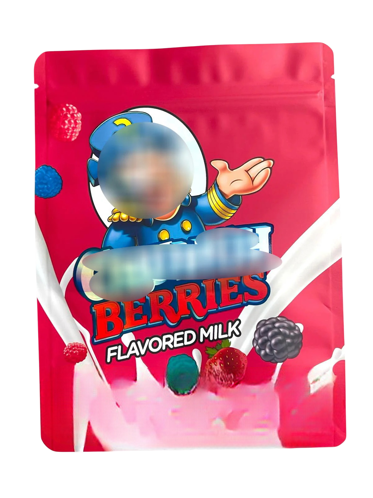 Berries Flavored Milk Mylar Bags 1 Ounce