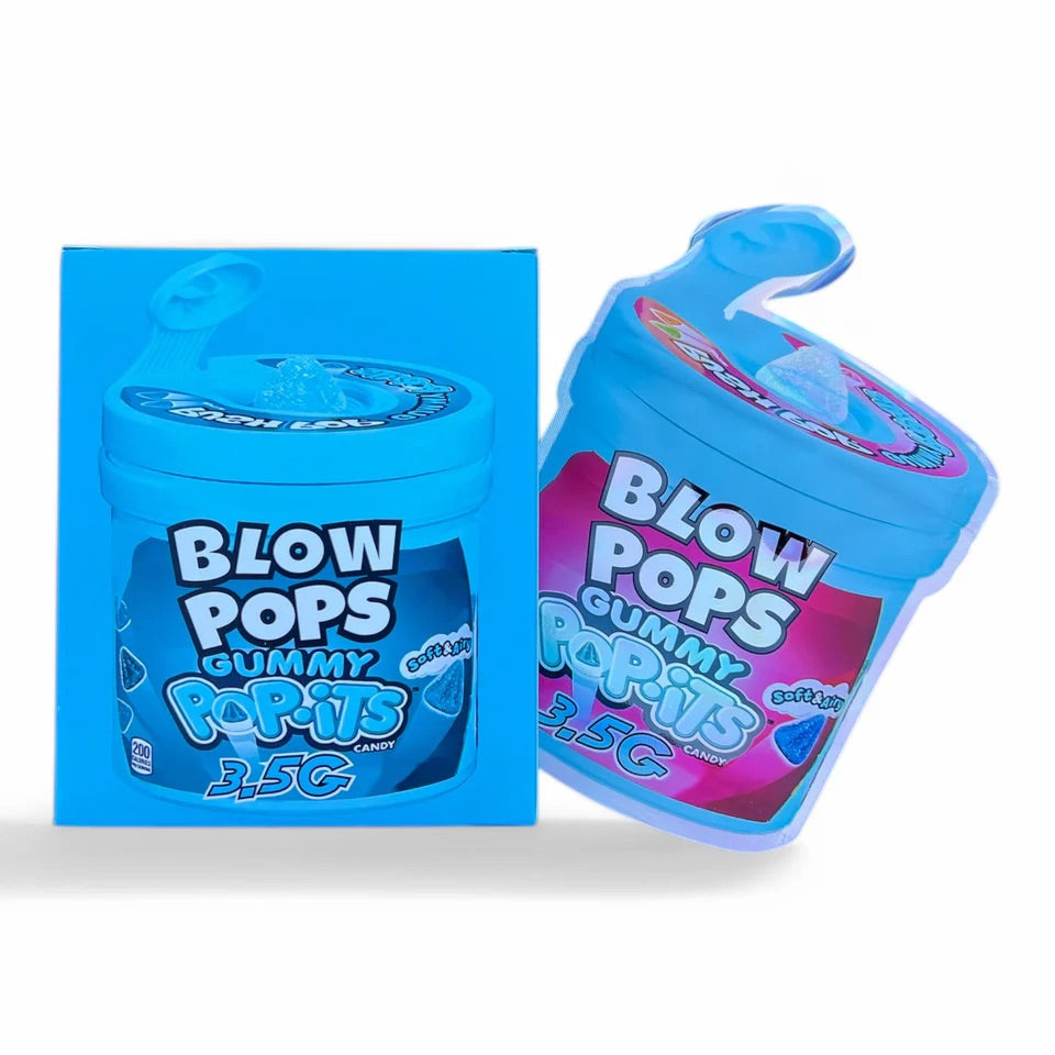 Blow Pops Gummy Pop-its Mylar Bag with Box 3.5 Grams