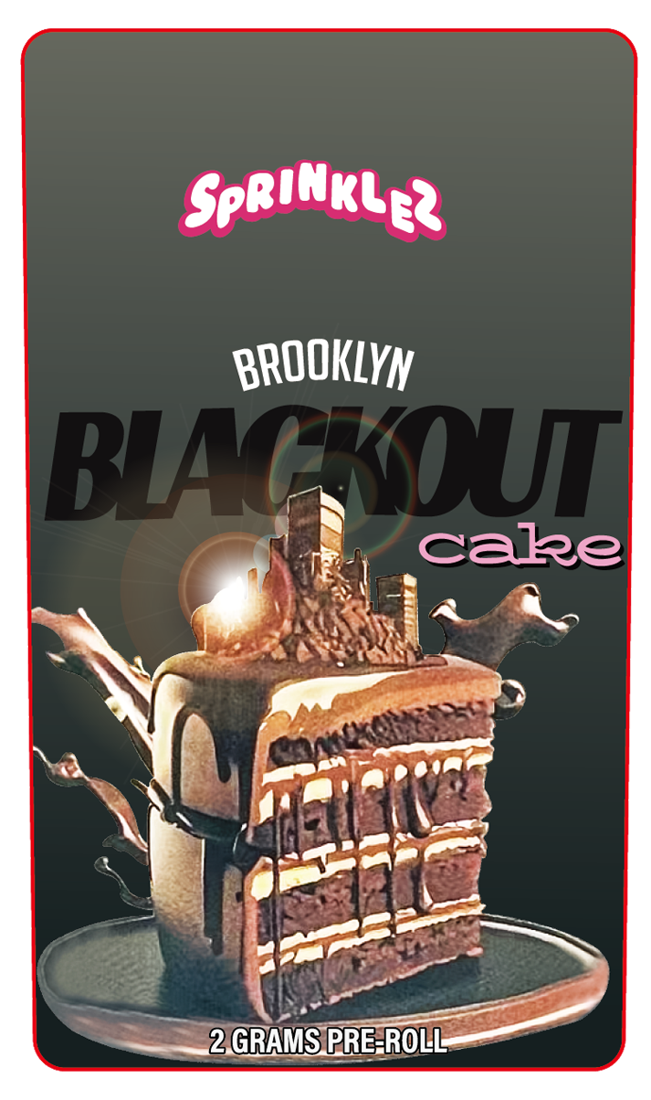 Brooklyn Blackout Cake 2 Gram Pre-Roll Holographic Labeling/Stickers Only