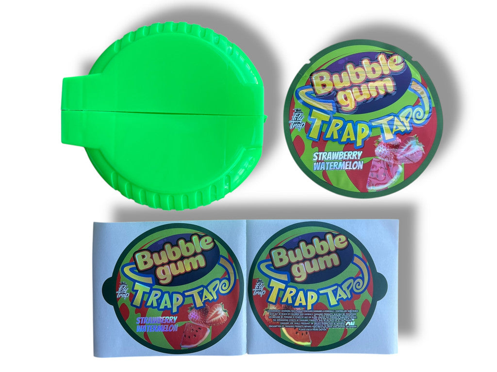 Bubble Gum Trap Strawberry Watermelon 3.5 g Plastic Container