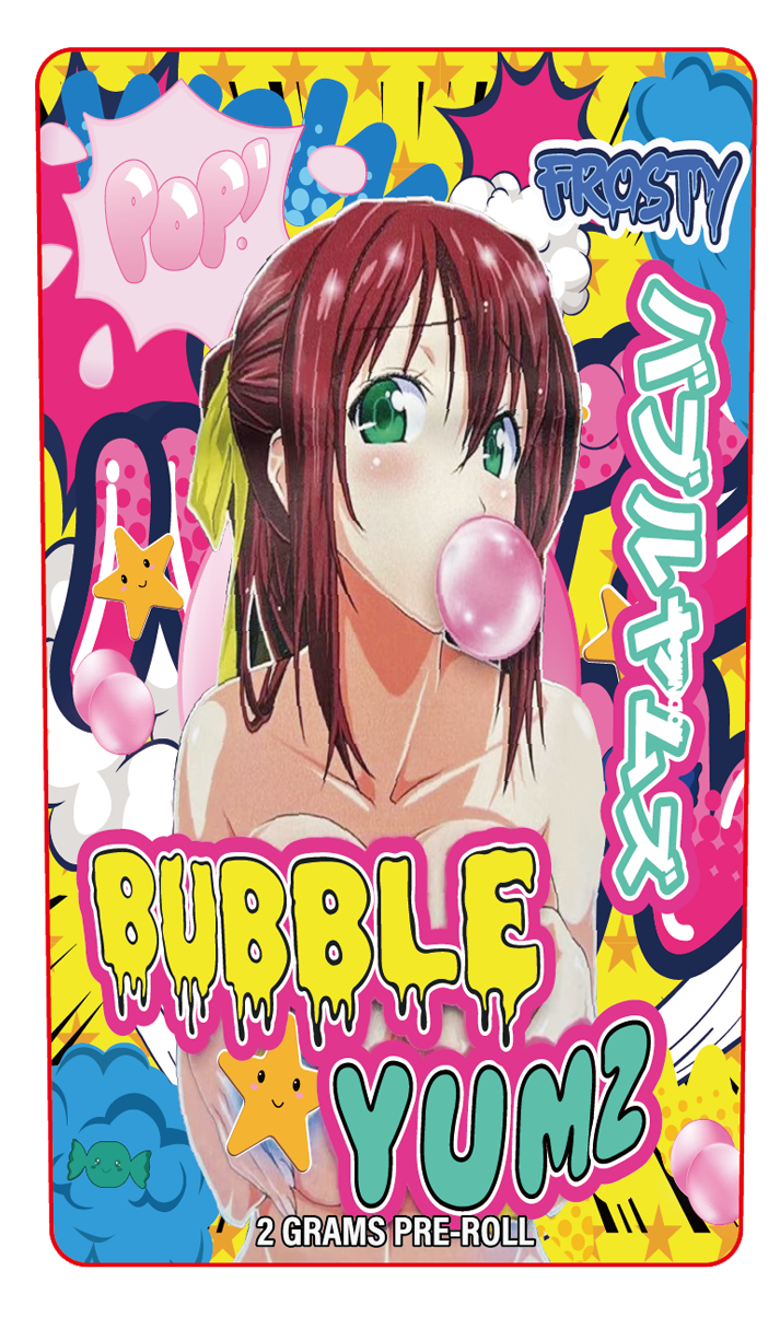 Bubble Yumz 2 Gram Pre-Roll Holographic Labeling/Stickers Only