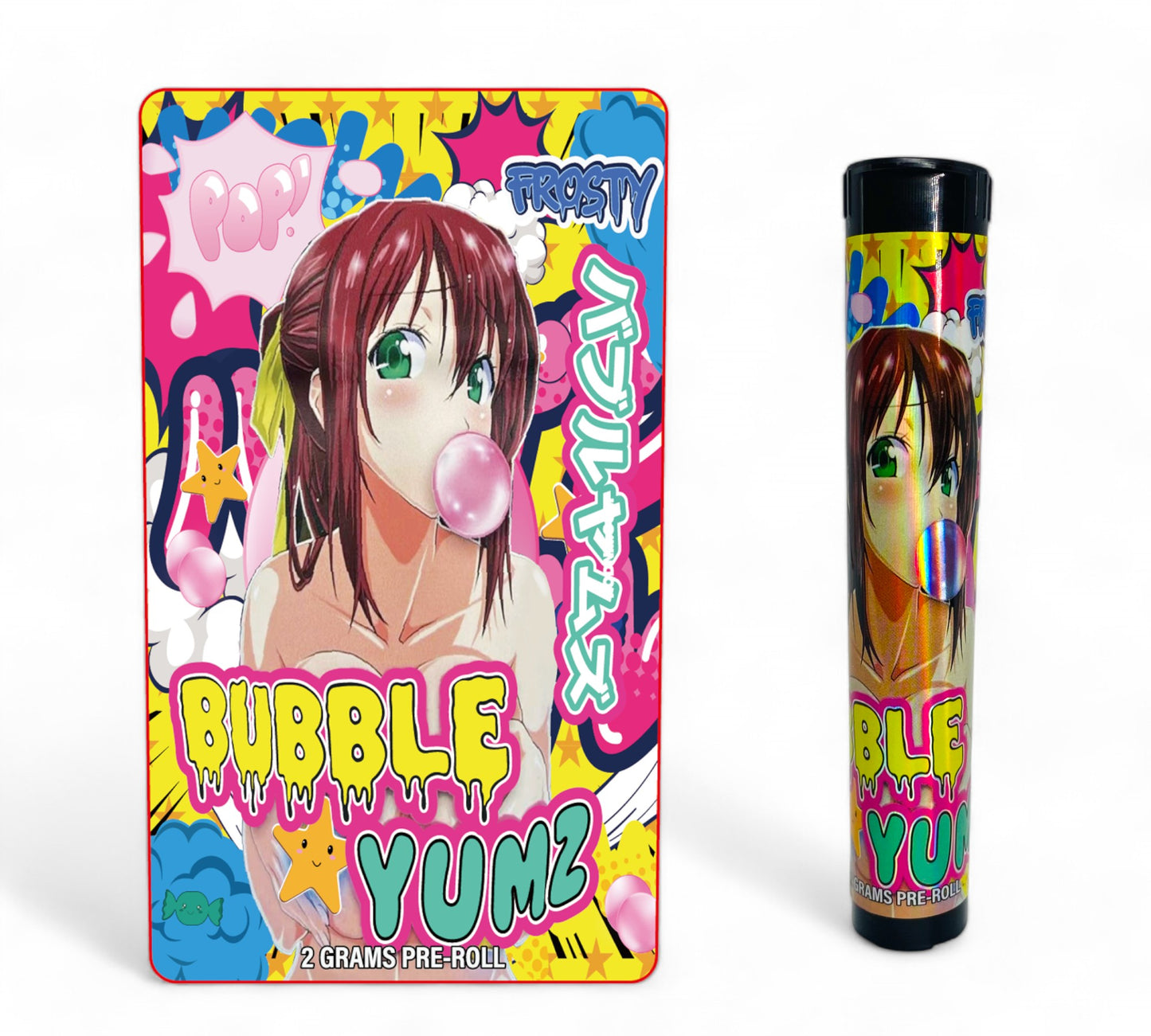 Bubble yumz with Holographic Labels