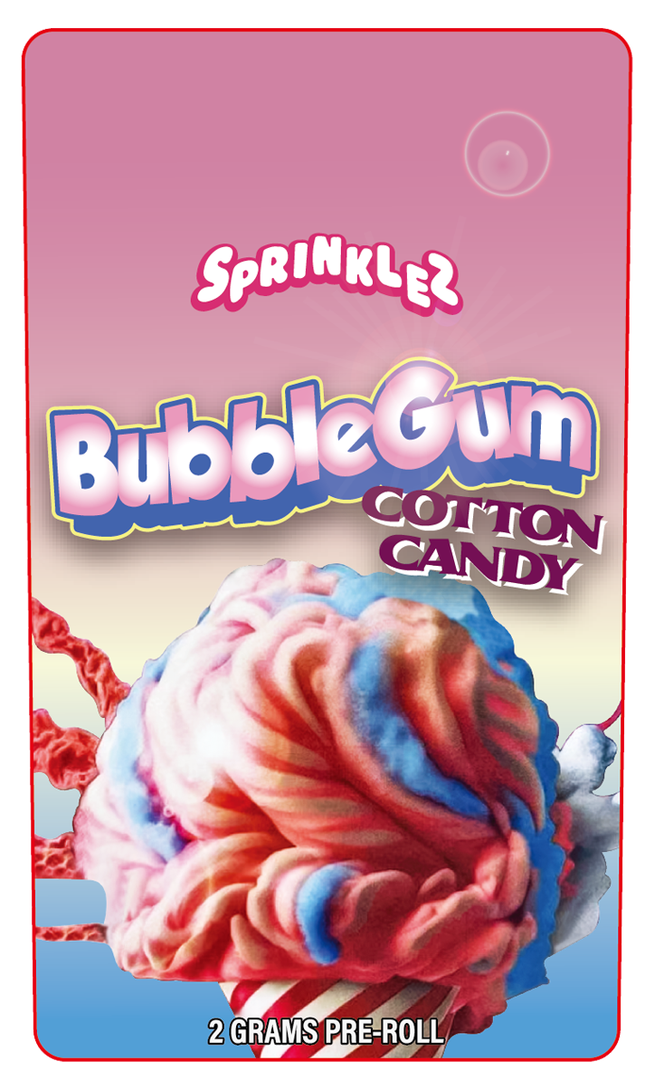 Bubblegum Cotton Candy 2 Gram Pre-Roll Holographic Labeling/Stickers Only