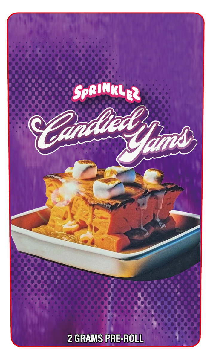 Candied Yams 2 Gram Pre-Roll Holographic Labeling/Stickers Only