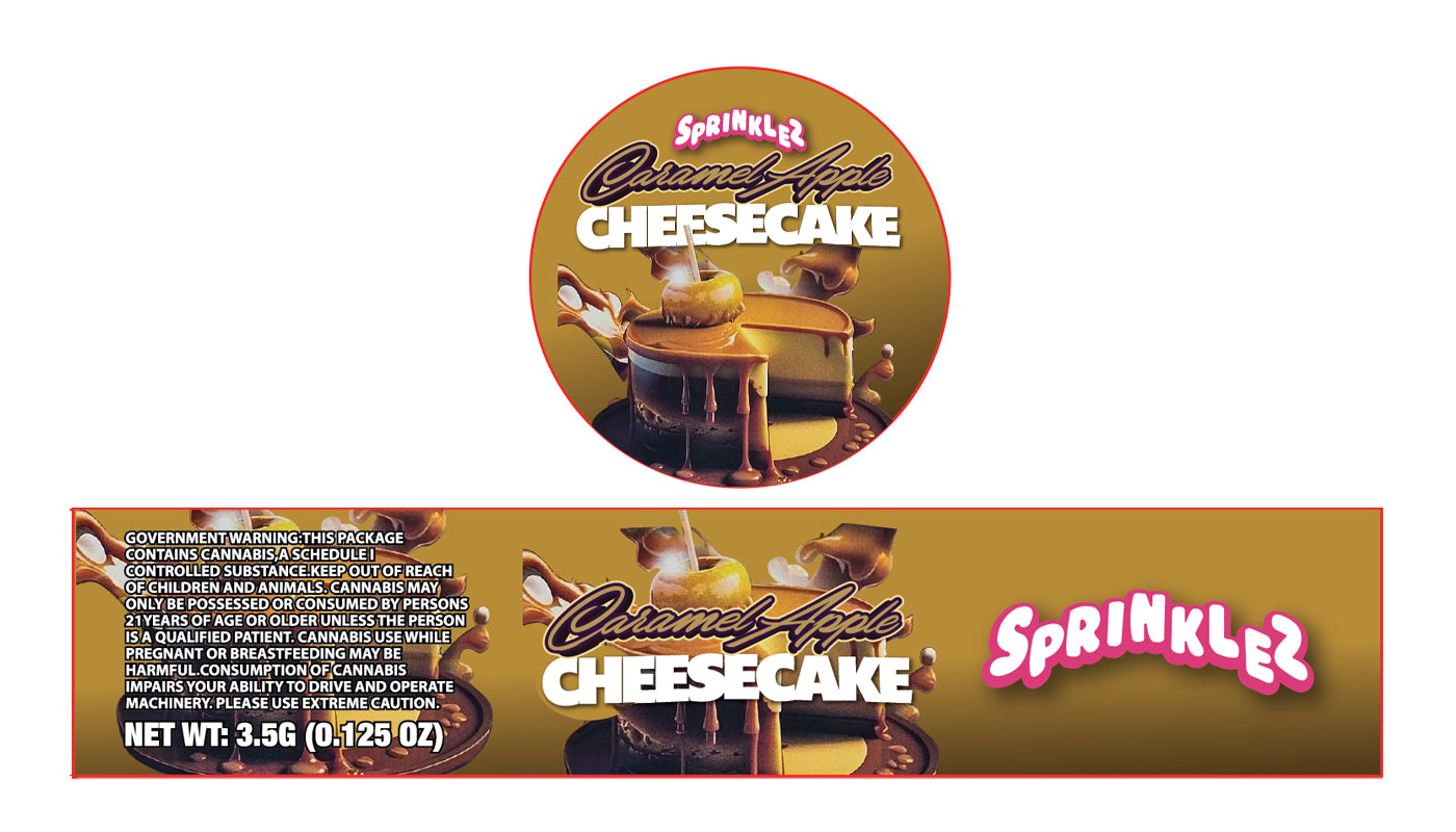 Caramel Apple Cheesecake 3.5g Glass Jar Holographic Labeling/Stickers Only
