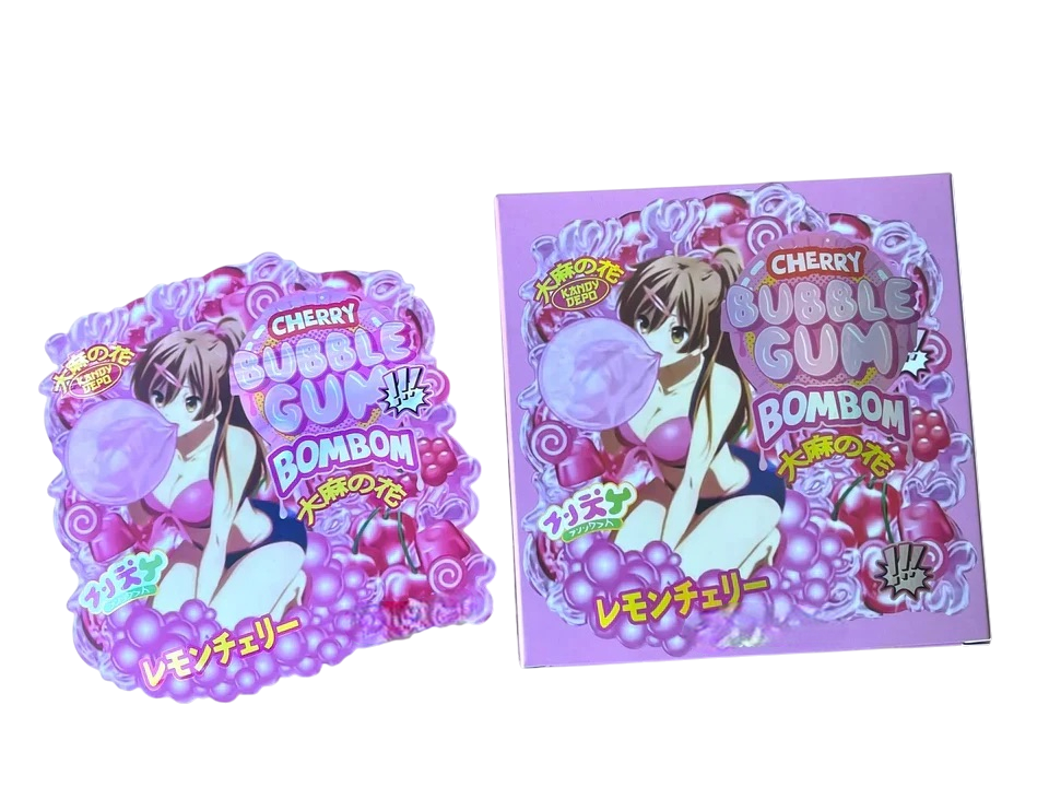 Cherry Bubblegum Bombom Mylar Bag with Box 3.5 Grams