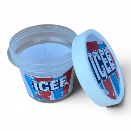 Cherry Icee Ice Cream Jars Plastic Container 3.5 G