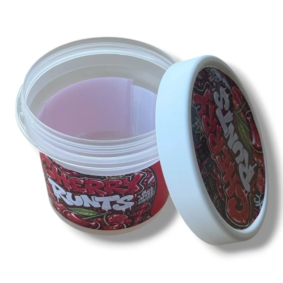 Cherry Runts Ice Cream Jars Plastic Container 3.5 G