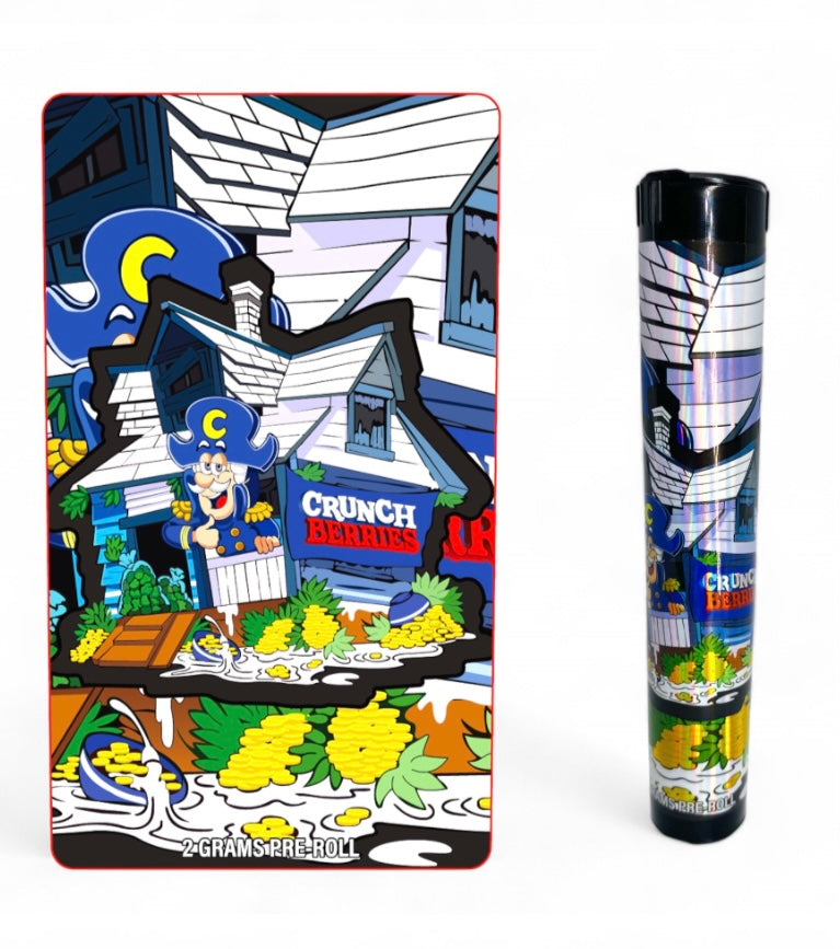 Crunch Berries Tubes with holographic Labels