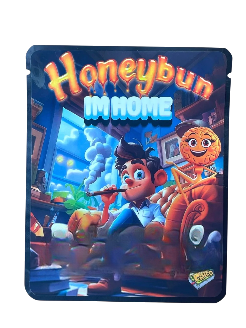 Deep Fried Honeybun My Home 3.5G Sticker Mylar Bags