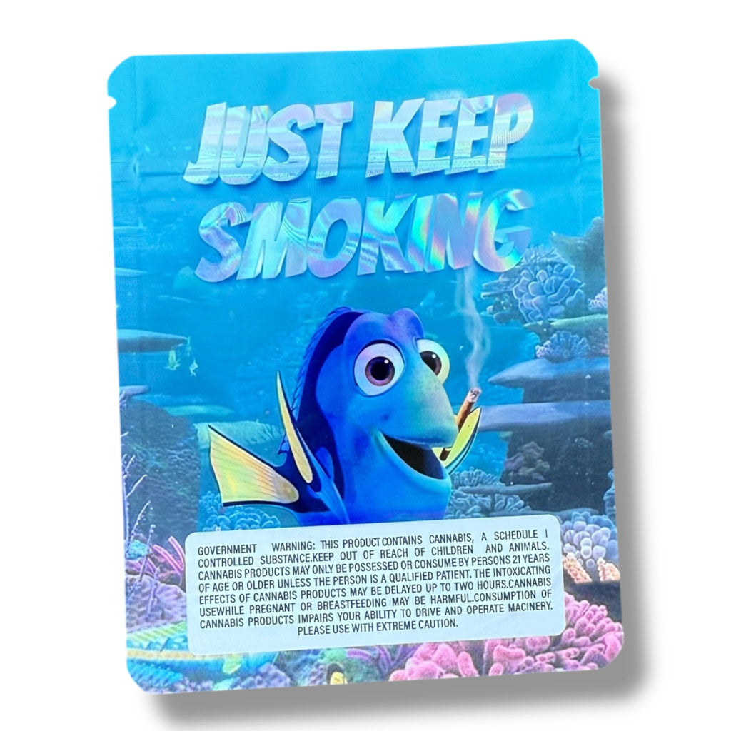 Deep Fried Just Keep Smoking 3.5gram Mylar Bag