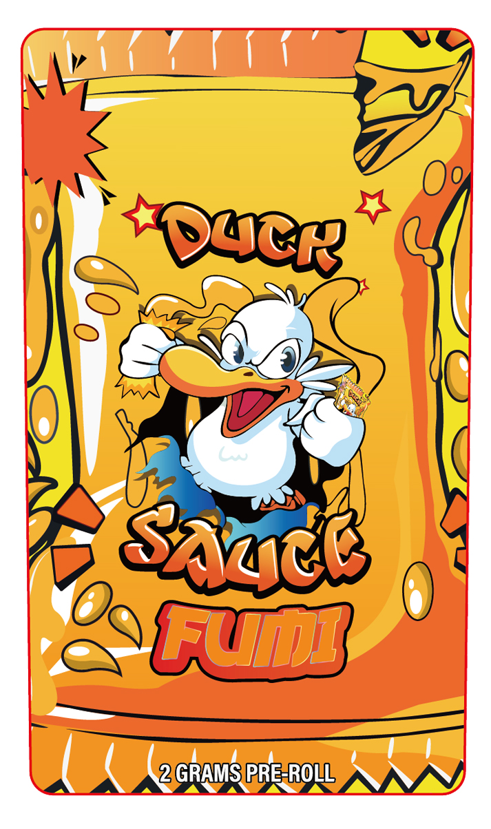 Duck Sauce 2 Gram Pre-Roll Holographic Labeling/Stickers Only