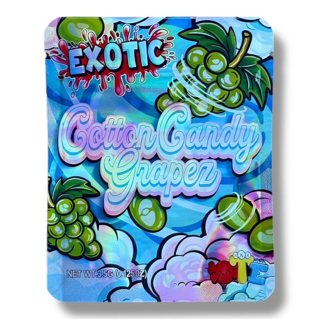 Exotic Cotton Candy Grapes 3.5g Mylar Bag