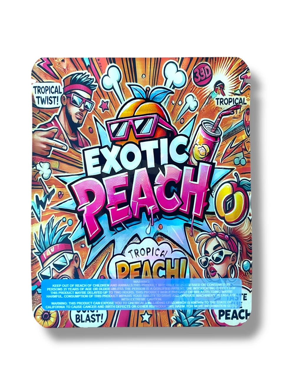 Exotic Peach Mylar Bag 3.5 Grams