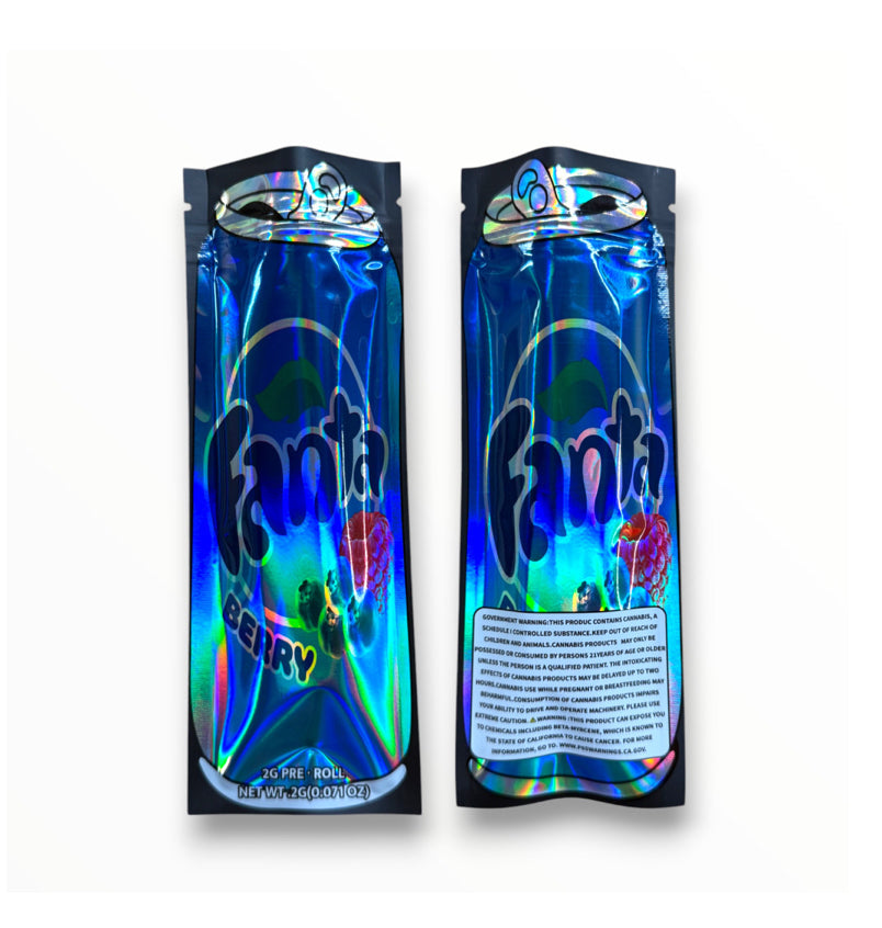 Fanta Berry 2 Gram Pre Roll Packaging Net Wt. 2g(0.071oz) Holographic