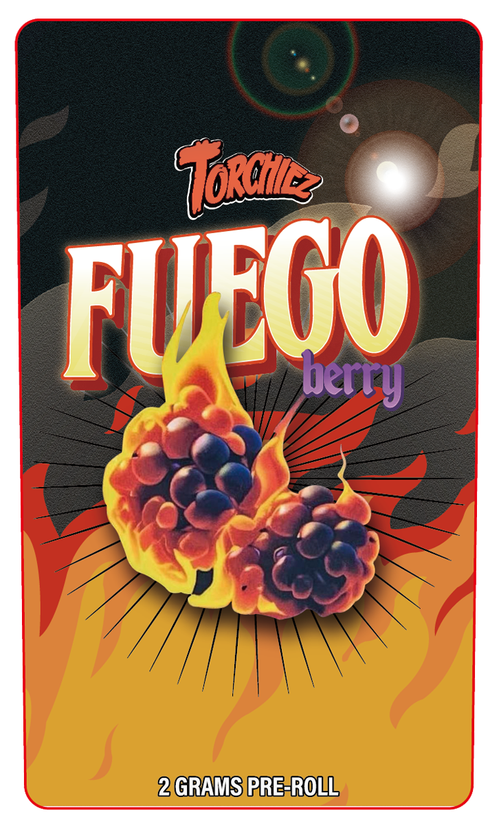 Fuego Berry 2 Gram Pre-Roll Holographic Labeling/Stickers Only