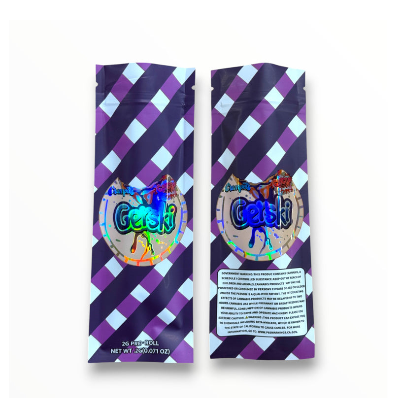 Gerski 2 Gram Pre Roll Packaging Net Wt. 2g(0.071oz) Holographic