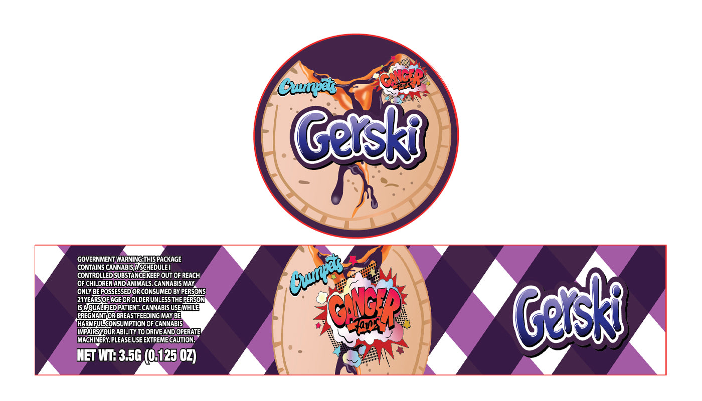 Gerski 3.5g Glass Jar Holographic Labeling/Stickers Only