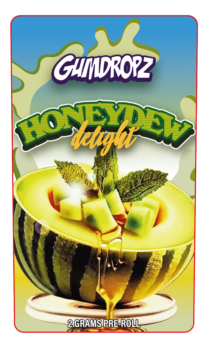 Honeydew Delight 2 Gram Pre-Roll Holographic Labeling/Stickers Only