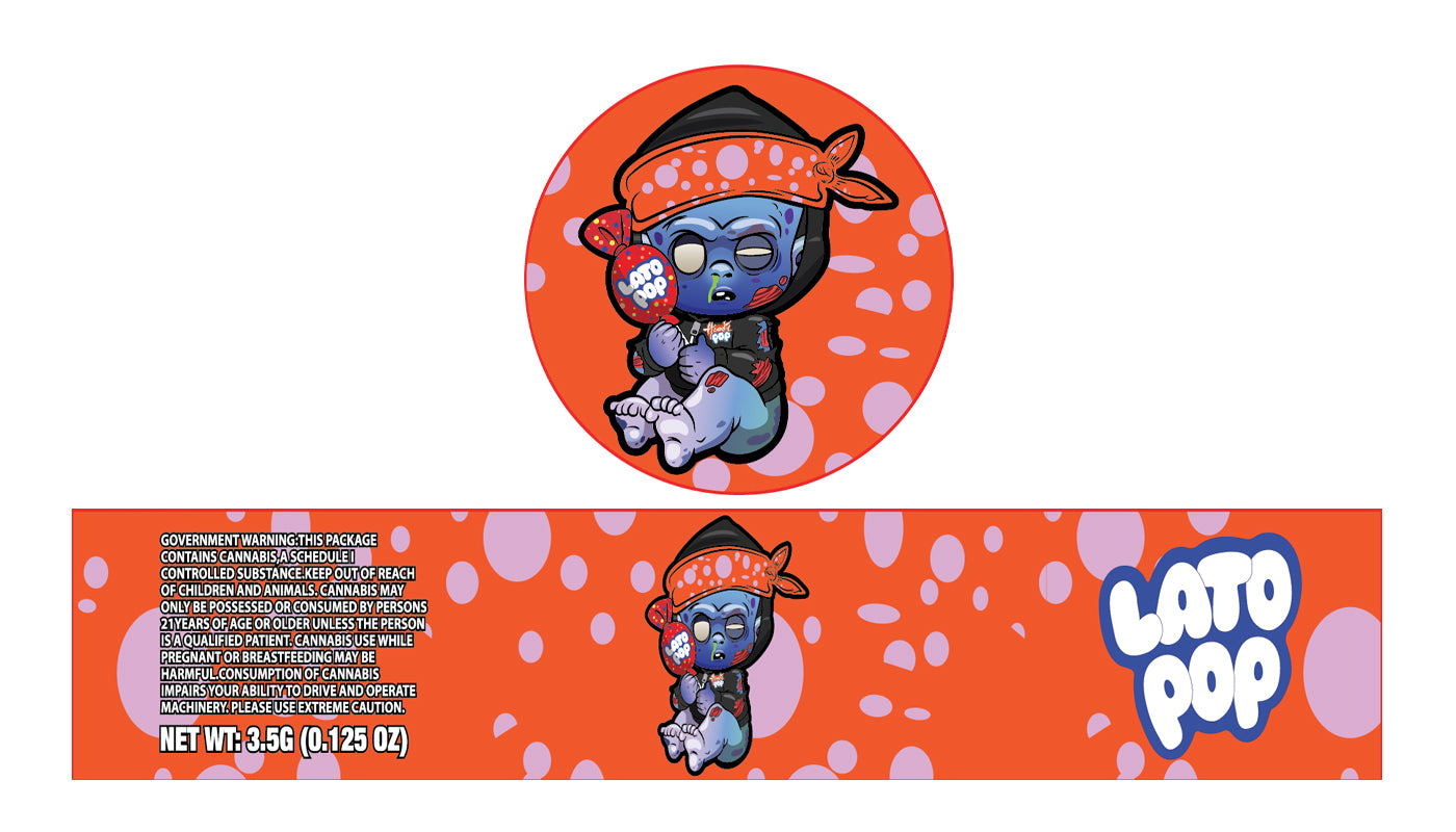 ICFMF Lato Pop 3.5g Glass Jar Holographic Labeling/Stickers Only