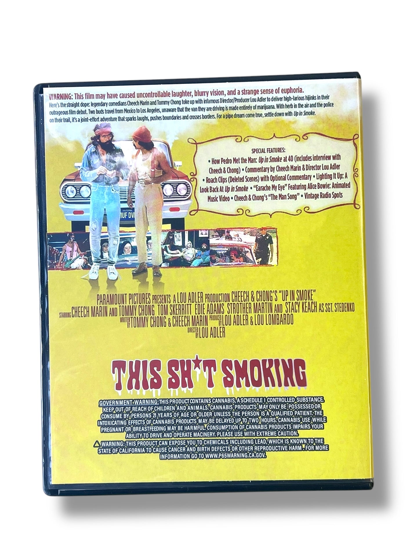 Cheech & Chong's Up in Smoke DVD Cases with Mylar bags 3.5g