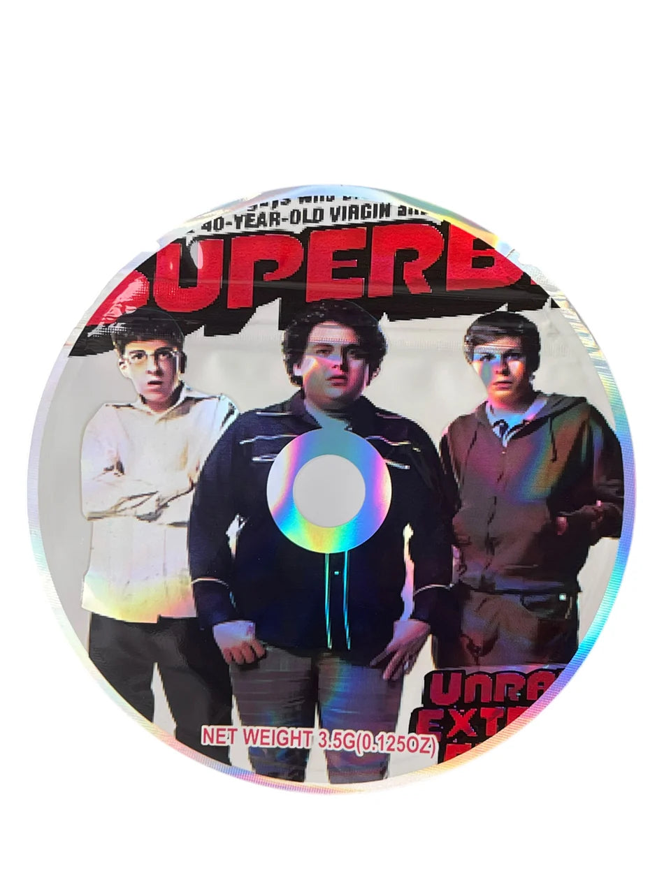 Superbad DVD Cases With Mylar Bag 3.5 Grams