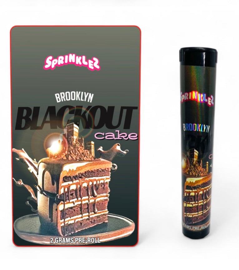 Sprinklez Brooklyn Blackout Cake Tubes with Holographic Labels