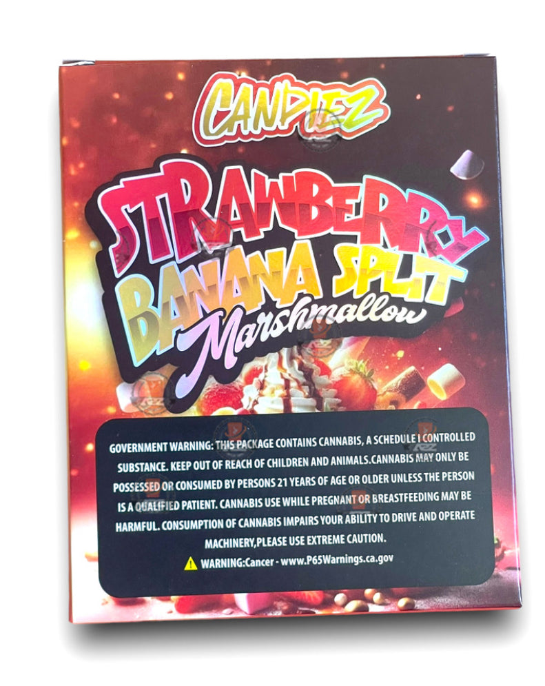 Best Budz Strawberry Banana Split Mylar Bags with Boxes 3.5g Box Packaging Holographic
