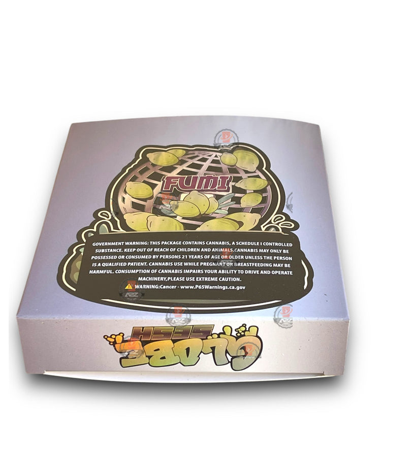 Fumi Globe Sesh Mylar Bags with Boxes 3.5g Box Packaging Holographic