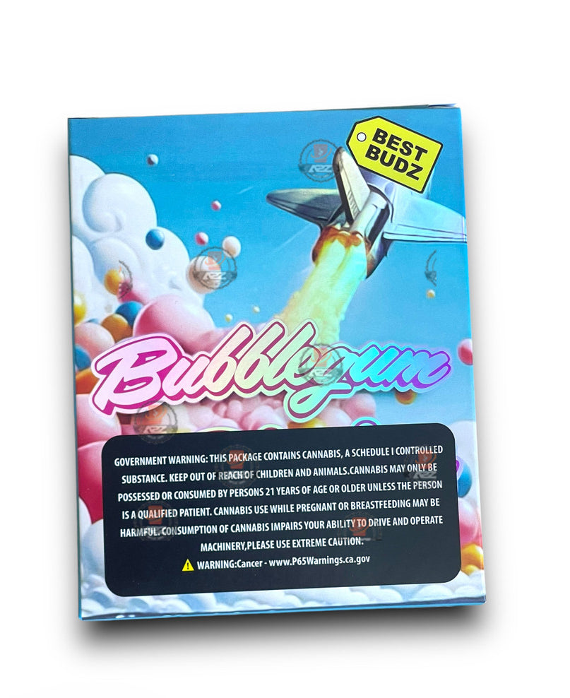 Best Budz Bubblegum Blastoff Mylar Bags with Boxes 3.5g Box Packaging Holographic