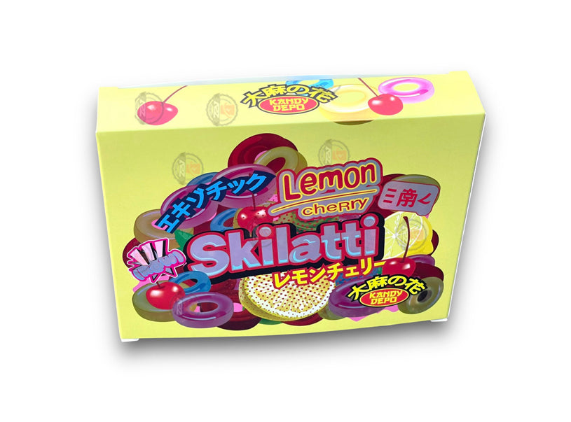Kandy Depo Lemon Cherry Skilatti Mylar Bags with Boxes 3.5g Box Packaging Holographic