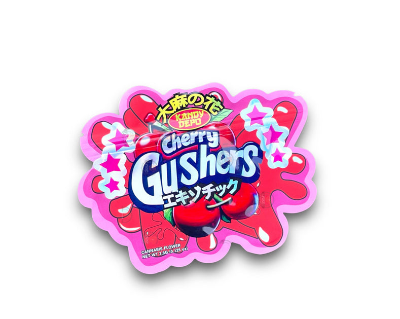 Kandy Depo Cherry Gushers Mylar Bags with Boxes 3.5g Box Packaging Holographic