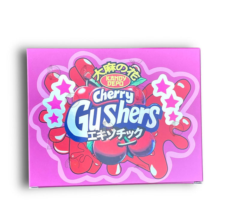 Kandy Depo Cherry Gushers Mylar Bags with Boxes 3.5g Box Packaging Holographic