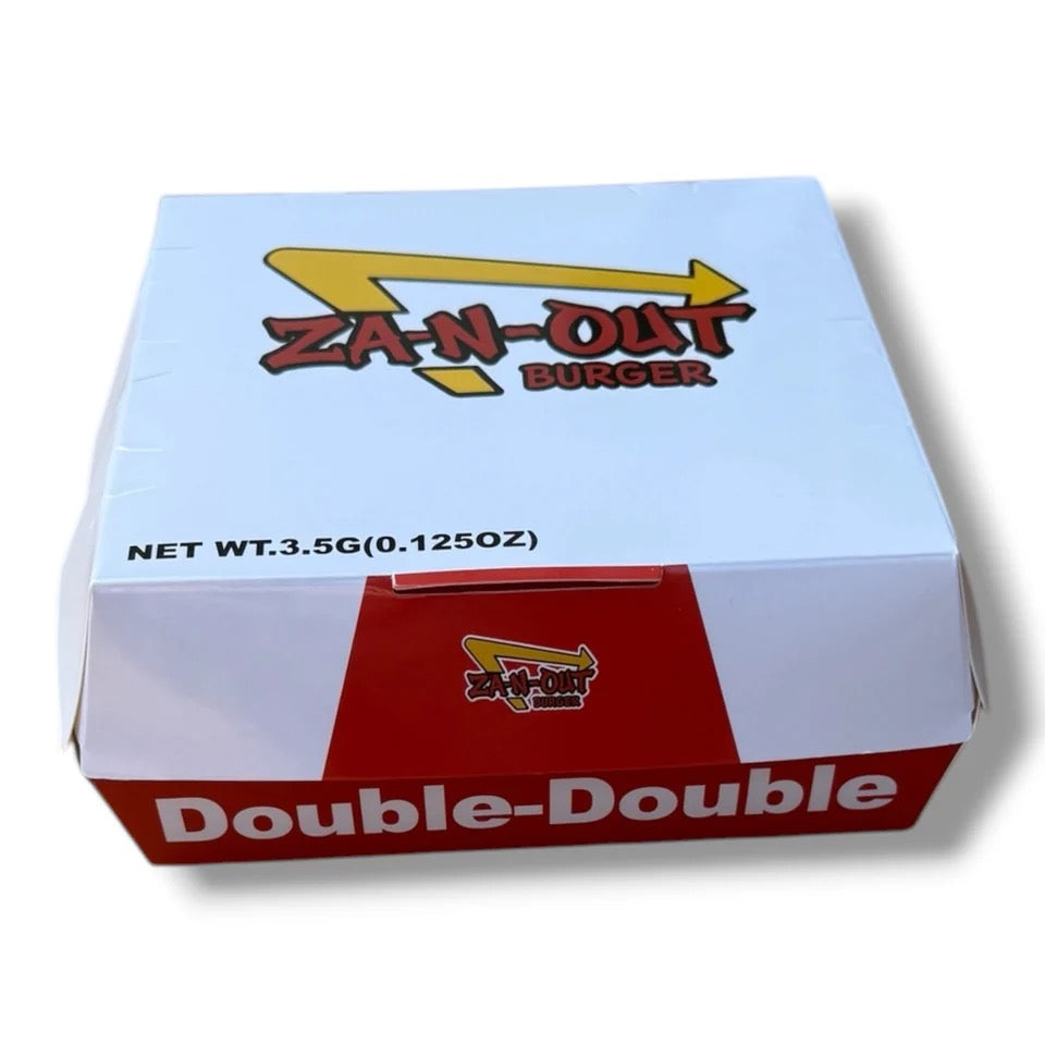 ZA-N-OUT BURGER MYLAR BAGS WITH BOXES 3.5G BOX PACKAGING