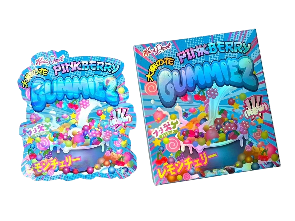 Kandy Depo Pinkberry Gummiez Mylar Bag with Box 3.5 Grams
