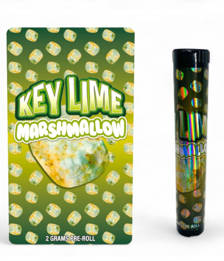 Key Lime Marshmallow Tubes with Holographic Labels