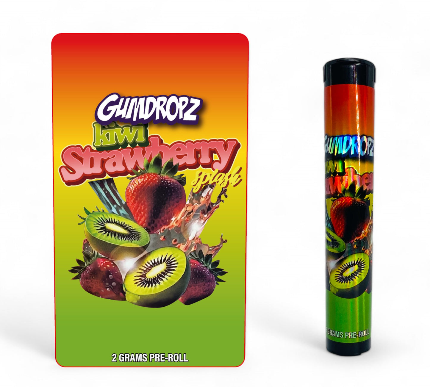 Kiwi Strawberry Tubes with Holographic Labels