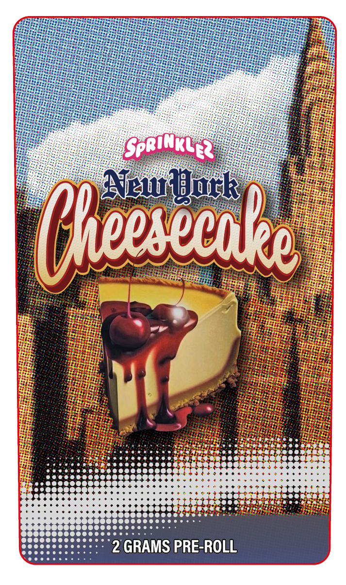 New York Cheesecake 2 Gram Pre-Roll Holographic Labeling/Stickers Only