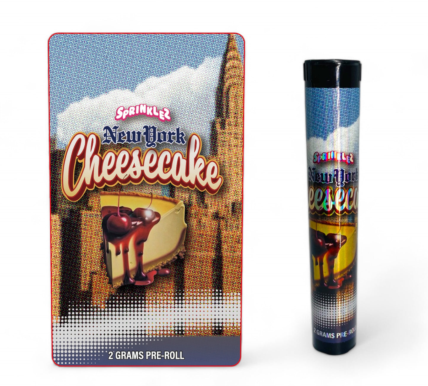 New York Cheesecake Sprinkelz Tubes with Holographic Labels
