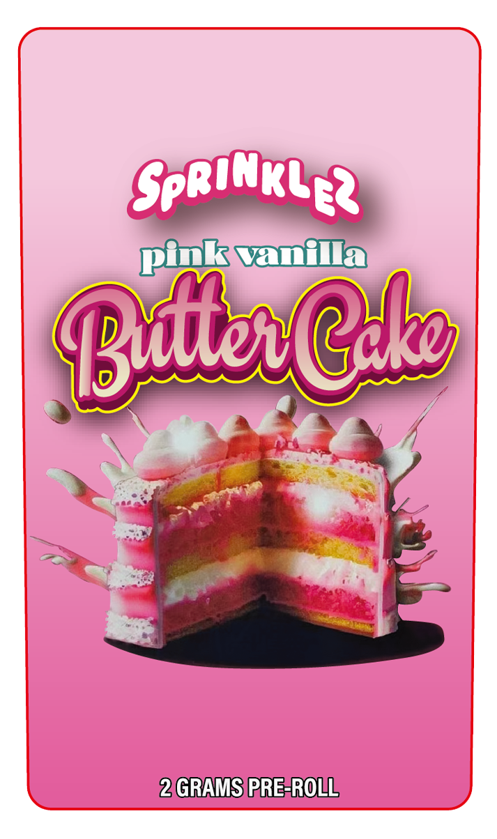 Pink Vanilla Butter Cake 2 Gram Pre-Roll Holographic Labeling/Stickers Only