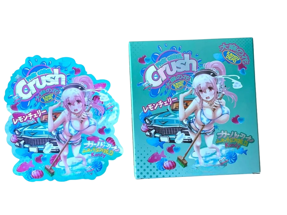 Pink Coral Crush Kandy Depo Mylar Bags with Boxes 3.5g Box Packaging