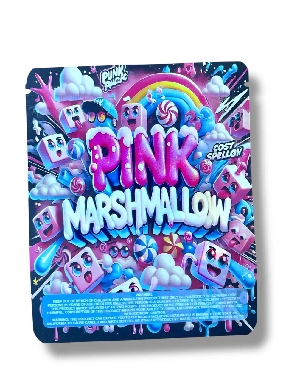 Pink Marshmallow Mylar Bag 3.5 Grams
