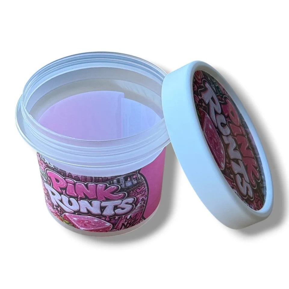 Pink Runts Ice Cream Jars Plastic Container 3.5 G