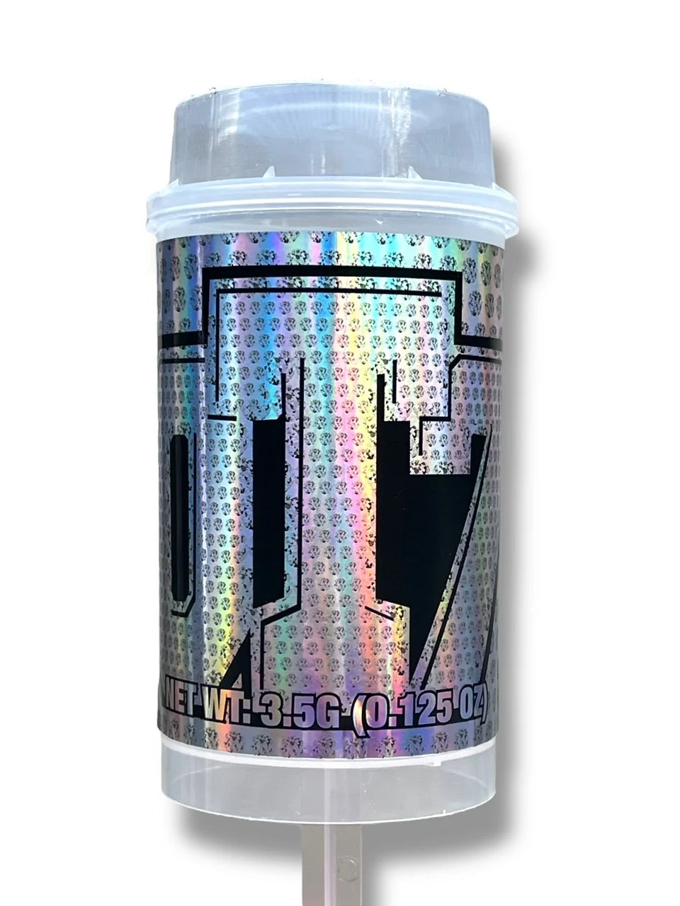 Push Pop 0T7 Gumbo 3.5 grams Container Holographic Sticker