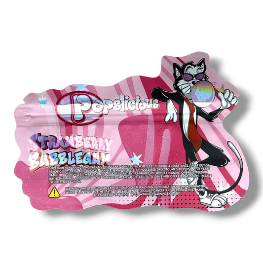 Popslicious Strawberry Bubblegum Mylar Bag 3.5 G