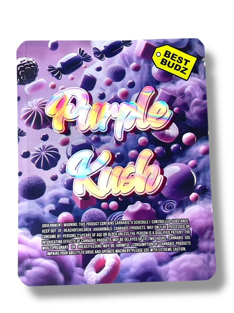 Purple Kush Mylar Bag 3.5 Grams