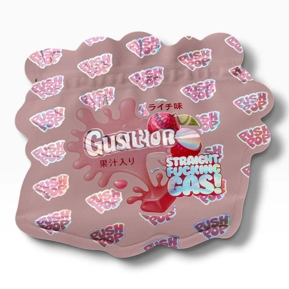 Push Pop Gus Lychee Mylar Bag 3.5 G